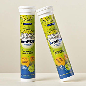AmPop for Quick Relief from Gas & Bloat- The Only Ayurvedic Effervescent with Amla Extract and Roasted Cumin- Pack of 2 Supplements Ayuttva