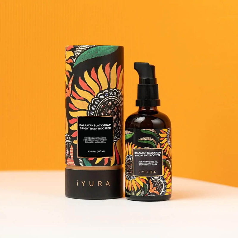 Black Gram Face & Body Duo || Best Moisturizers for Dry Skin, Aging Skin and Mature Skin - Natural Skincare for Glowing Skin || Beauty set iYURA 