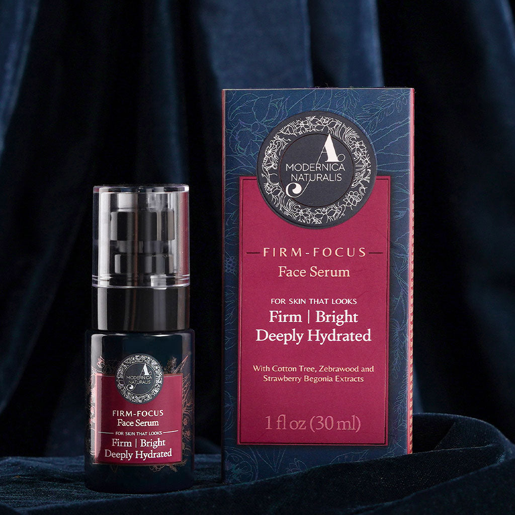 Firm-Focus Face Serum - Firms, Brightens, Hydrates Aging, Crepey Skin - Focused-Firming Formula with Cotton Tree, Zebrawood, Strawberry Begonia - Best Face Serum for Loose, Saggy Facial Skin - With Clinically Tested Ingredient Combinations
