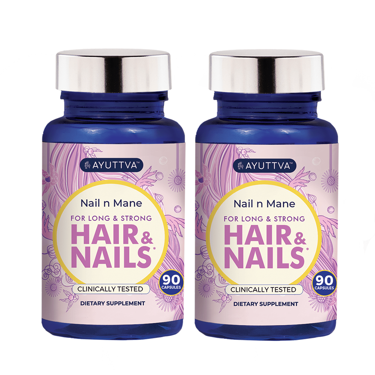 Nail n Mane - Ayurvedic Supplement for Healthy, Strong and Lustrous Hair and Nails - Pack of 2