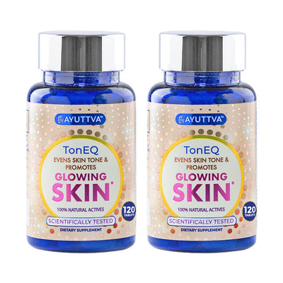 TonEQ Pack of 2 - Ayurvedic supplement with Amla, Licorice and other herbs for Even-Toned, Brightened and Healthy looking skin