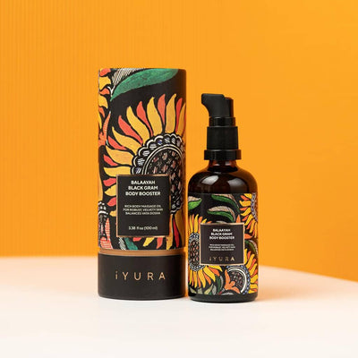Balaayah Black Gram Body Booster: Firming Body Oil for Dry, Aging Skin - In 3 different indulging aromas! Body Oil iYURA