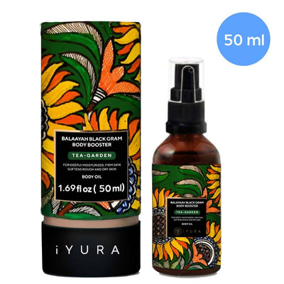 Balaayah Black Gram Body Booster Tea-Garden Blend Body Oil iYURA 1.69 fl oz (50 ml)