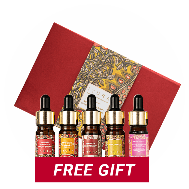 FREE GIFT: Face Oil Sampler Gift Box with 5 Mini Ayurvedic Face Oils singleton_gift iYURA 