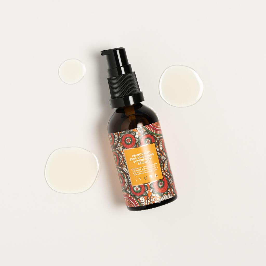 Prinourish Skin-Enriching Superfood Serum - With Almond Oil, Olive Oil, Turmeric, Mango and More Ayurvedic Herbs Face oil iYURA 