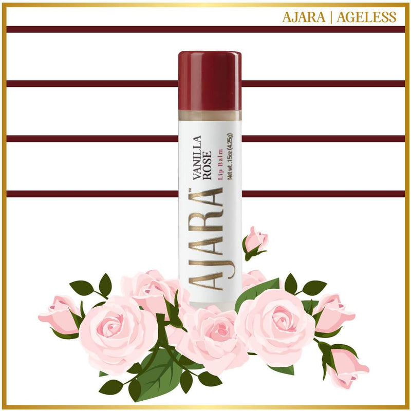 Ajara Vanilla Rose Lip Balm Lip Balm with white background 